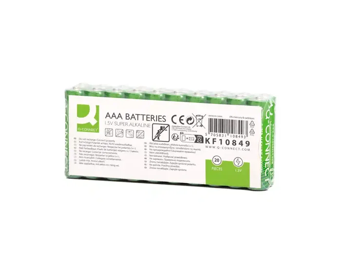 Q-connect Pila Alcalina AAA Paquete con 20 Unidades
