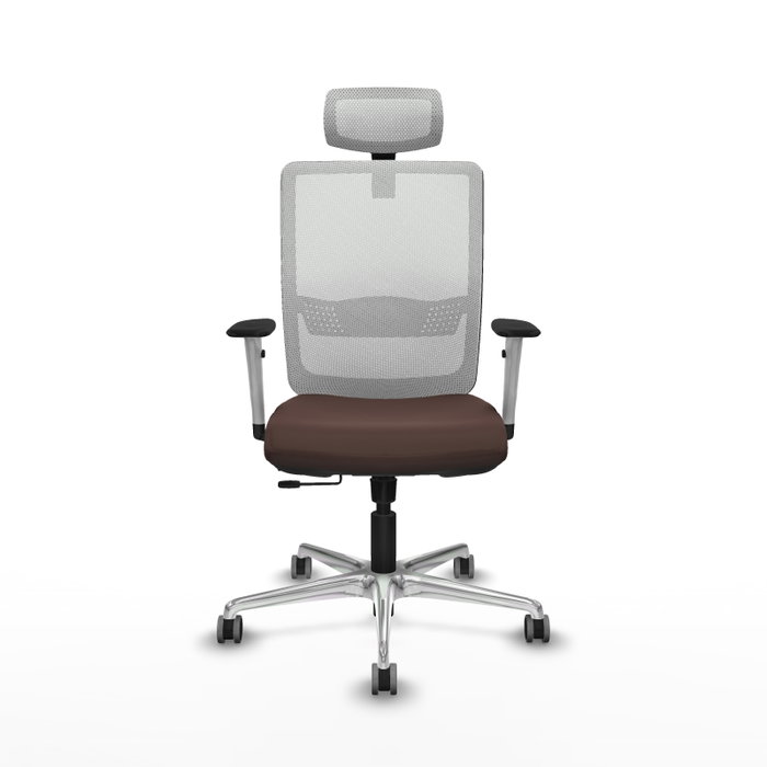 PIQUERAS Y CRESPO Silla de oficina Haches con mecanismo Sincro/Traslack Marrón y Blanco
