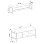 Hanah Home Recibidor Roble y Negro con Estante de Pared 100cm