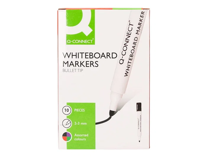 Q-connect Rotulador Pizarra Blanca Punta Redonda 3 mm Colores Surtidos