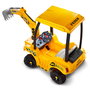 Feber Super Digger 8/12320 - Excavadora Eléctrica 12V para Niños +3 Años, con Batería, Movimiento Realista de Pala y Brazo, Volante, Dimensiones 164x68x108 cm (Largo x Ancho x Alto)