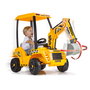 Feber Super Digger 8/12320 - Excavadora Eléctrica 12V para Niños +3 Años, con Batería, Movimiento Realista de Pala y Brazo, Volante, Dimensiones 164x68x108 cm (Largo x Ancho x Alto)