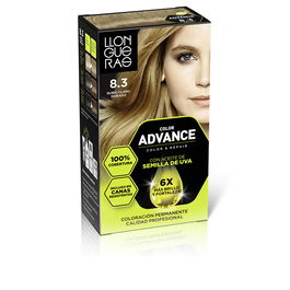 Llongueras COLOR ADVANCE #8,3 Rubio Claro Dorado Tinte Pelo Permanente 100% Cobertura Canas 1 u