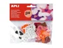 Apli Figura de fieltro con forma de animales, bolsa de 18 unidades surtidas