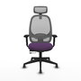 PIQUERAS Y CRESPO Silla de oficina Cilanco con mecanismo Sincro/Traslack, Morado/Gris