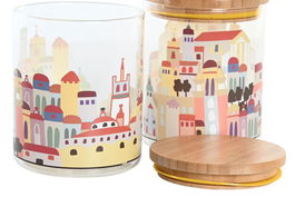 DKD Home Decor Bote Multicolor 10 x 12.5 x 10 cm (12 Unidades)