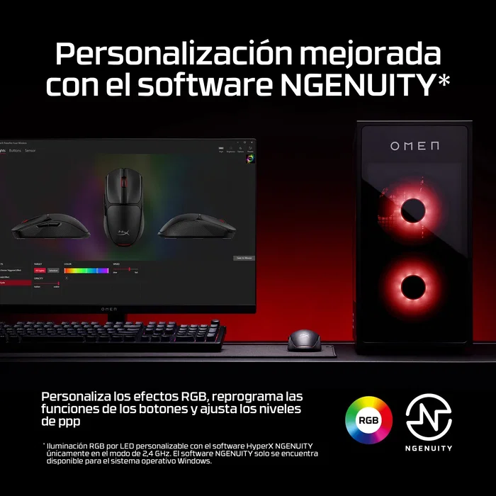HyperX Pulsefire Fuse Wireless Gaming Mouse Negro HyperX Pulsefire Fuse Wireless Gaming Mouse Negro