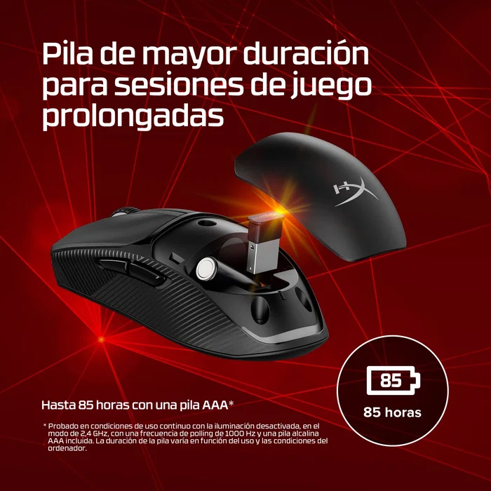 HyperX Pulsefire Fuse Wireless Gaming Mouse Negro HyperX Pulsefire Fuse Wireless Gaming Mouse Negro