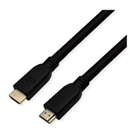 ROLINE RM 8K HDMI Ultra HD Cable con Ethernet 2.1, Negro 1 m, 3D, 4320p, Conectores Chapados en Oro, 11.45.5901