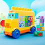 MEGA BLOKS Autobús Construye Y Cuenta Jkg34 - Juguete de construcción con 45 piezas, números 1-10, para aprender a contar +12 meses