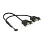 DeLOCK 84832 Cable USB 2.0 con 2 x USB Tipo-A Hembra, 0,25 m