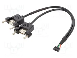 DeLOCK 84832 Cable USB 2.0 con 2 x USB Tipo-A Hembra, 0,25 m