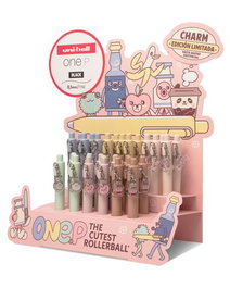 Roller Gel Rt. Uni-Ball One P Charms Expositor De 30 (6 Col.)