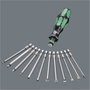 Wera Kraftform Kompakt 62 con 32 puntas de 89 mm y funda