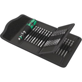 Wera Kraftform Kompakt 62 con 32 puntas de 89 mm y funda
