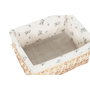 DKD Home Decor Set de 5 Cestas de Ropa Mimbre y Algodón Natural CAMOMILA