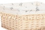 DKD Home Decor Cesta Ropa Shabby Mimbre Algodón Natural Set de 5 Piezas 38 x 22 x 48 cm