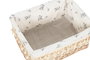 DKD Home Decor Cesta Ropa Shabby Mimbre Algodón Natural Set de 5 Piezas 38 x 22 x 48 cm