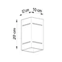 SOL Aplique Blocco de Pared, Lámpara Pequeña en Blanco, Negro o Gris, Ref. SOL-SL.0478, para Pasillo, Dormitorio o Habitación Infantil