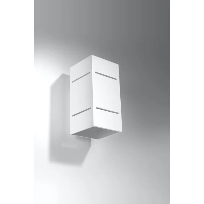 SOL Aplique Blocco de Pared, Lámpara Pequeña en Blanco, Negro o Gris, Ref. SOL-SL.0478, para Pasillo, Dormitorio o Habitación Infantil