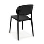 Versa Silla de comedor negra apilable 41.5x48x80 cm (4 Unidades)