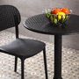 Versa Silla de comedor negra apilable 41.5x48x80 cm (4 Unidades)