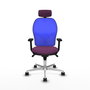 PIQUERAS Y CRESPO Silla de oficina Jorquera con mecanismo Sincro, Morado y Azul