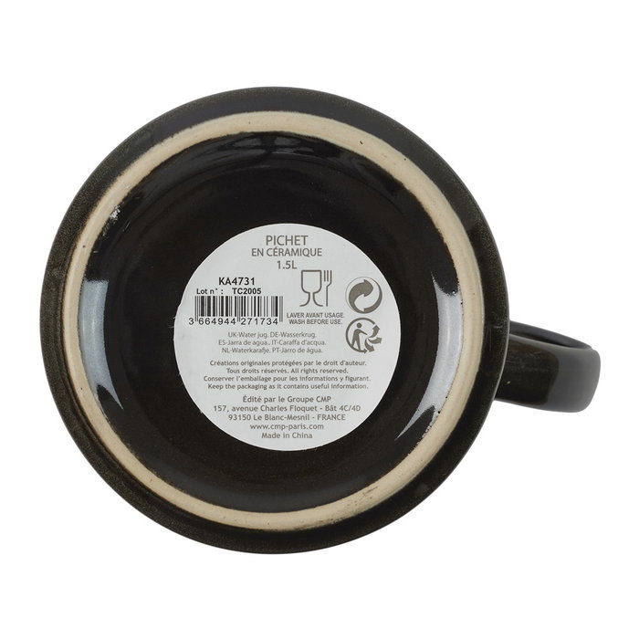 Home Deco Factory Jarra 1,5 L Tokyo Agua Mesa Elegante Crudo Natural 18x13 cm H.21,5 cm Home Deco Factory Jarra 1,5 L Tokyo Agua Mesa Elegante Crudo Natural 18x13 cm H.21,5 cm