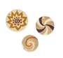 DKD Home Decor Set de 3 Decoraciones de Pared Seagrass Naranja 48x8x48 cm