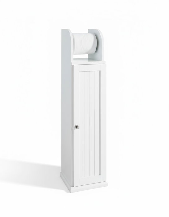 Inde Mueble Portarrollos de Papel Higiénico para Lavabo, Kit de Montaje, Dimensiones 21,1 x 7,8 x 80 cm (4 Unidades)