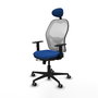 PIQUERAS Y CRESPO Silla de oficina Jorquera Azul y Blanco