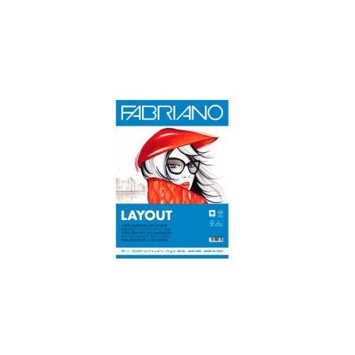 Fabriano Bloc de Dibujo Layout-Marker A3 de 75g con 70 Hojas