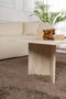 Nordure Mesa de Café Travertino Melamina 18mm Elegante y Duradera para Sala de Estar Sofisticada