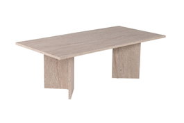 Nordure Mesa de Café Travertino Melamina 18mm Elegante y Duradera para Sala de Estar Sofisticada
