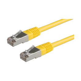 ROLINE Patchkabel Cat.5e Clase D S/FTP Amarillo 1 m - Cable de Red RJ-45 Macho-Macho, Blindaje SF/UTP para Alta Velocidad