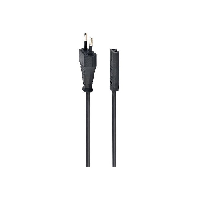 GEMBIRD Cable de Alimentación 1,8 m C7 Macho a C8 Hembra Negro