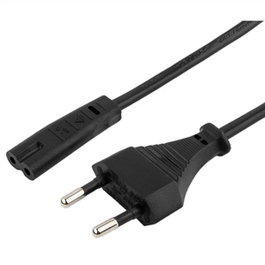 Gembird PC-184/2 Cable de alimentación Euro 8 2pin C7 1.80m Negro