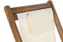 DKD Home Decor Hamaca de Terraza y Jardín Blanco Marrón Acacia y Poliéster 57 x 83 x 96 cm (2 Unidades)