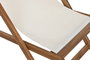 DKD Home Decor Hamaca de Terraza y Jardín Blanco Marrón Acacia y Poliéster 57 x 83 x 96 cm (2 Unidades)