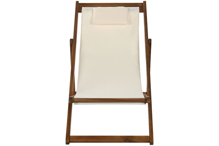 DKD Home Decor Hamaca de Terraza y Jardín Blanco Marrón Acacia y Poliéster 57 x 83 x 96 cm (2 Unidades)