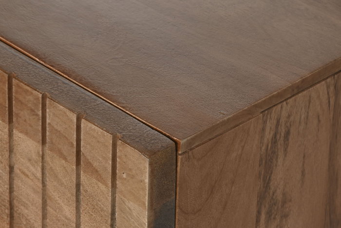 DKD Home Decor Mesa de Centro de Mango Natural con 2 Cajones