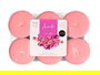 Acorde Set 6 Velas Tea Light Maxi 9 H Orquidea 17.5x2.2x11.8 cm Cera Rosa (Set de 24)