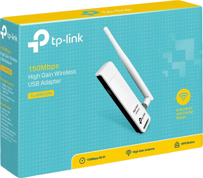TP-Link TL-WN722N Adaptador de red USB 150Mbps con antena de 4dBi