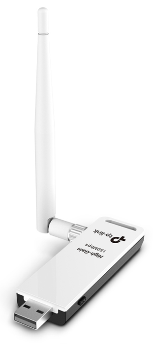 TP-Link TL-WN722N Adaptador USB Wi-Fi N 150Mbps con Antena de 4dBi