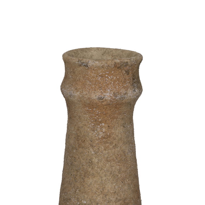 Jarrón Beige Cerámica Decoración 12,60 X 12,60 X 42 cm