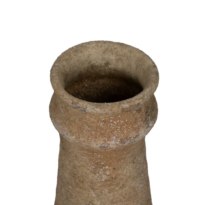 Jarrón Beige Cerámica Decoración 12,60 X 12,60 X 42 cm