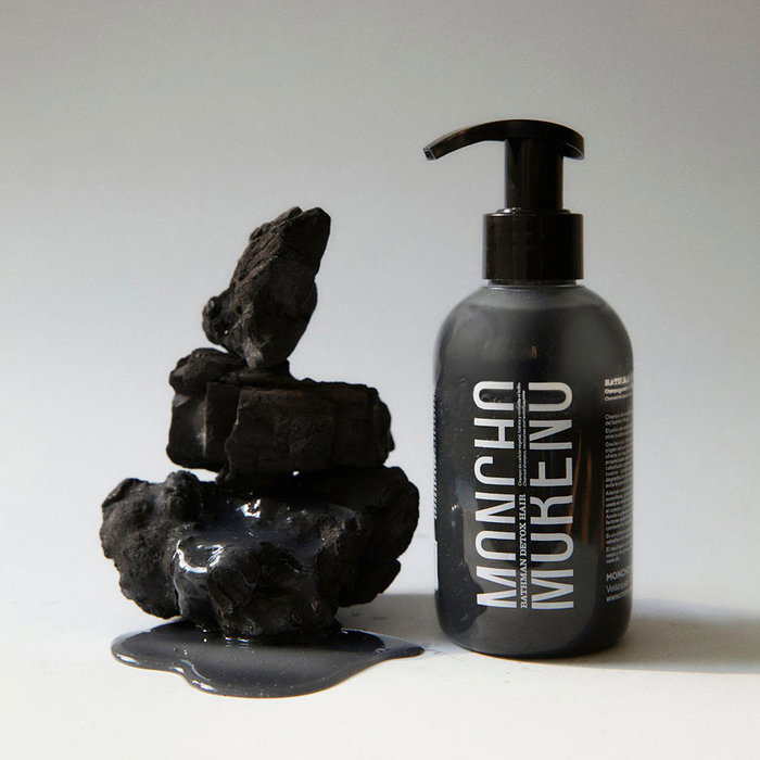 Moncho Moreno BATHMAN DETOX HAIR Champú de Carbón 250 ml Sin Sulfatos Cabello Graso