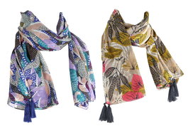 DKD Home Decor Foulard Hawai Mediterraneo Multicolor Naranja 0.2 x 180 x 110 cm (6 Unidades)