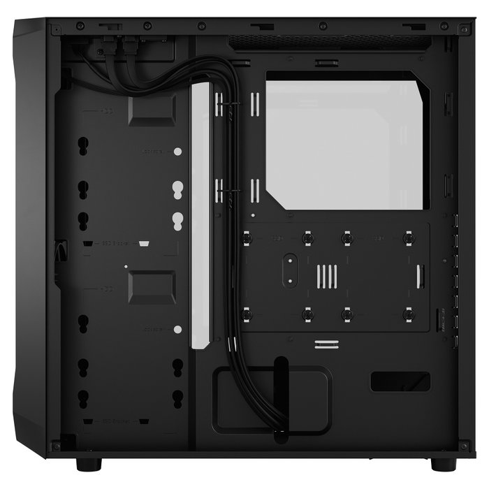 Fractal Design Focus 2 Mid Tower ATX Gaming, Negro con Ventana Lateral de Vidrio Templado, Compatible con ATX, Micro-ATX, Mini-ITX