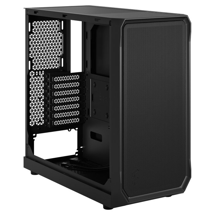 Fractal Design Focus 2 Mid Tower ATX Gaming, Negro con Ventana Lateral de Vidrio Templado, Compatible con ATX, Micro-ATX, Mini-ITX